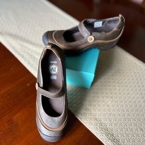 Merrill Plaza Emme Brown Mary Jane Sz 8